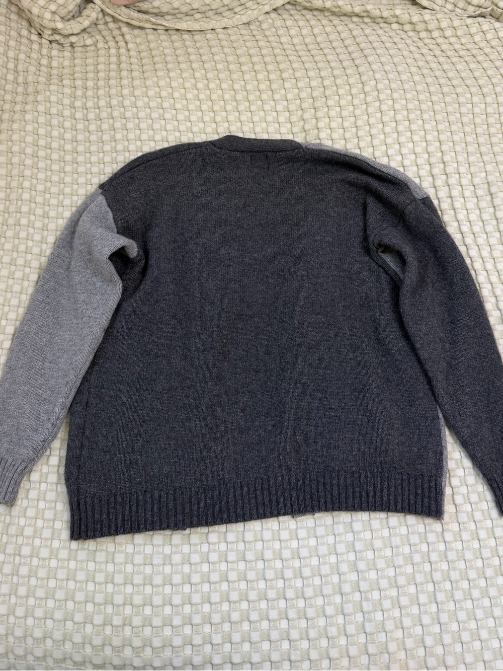 ZARA Two-Tone Gray Open-Front Cardigan - Picture 8 of 8